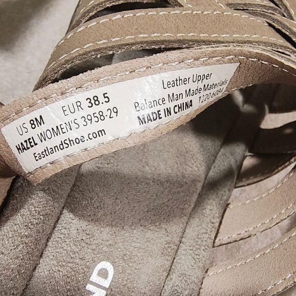 Eastland Hazel Womens Slip On Memory Foam Leather Sandals #C - Picture 7 of 8